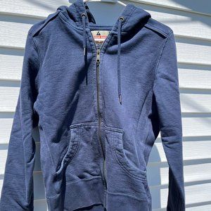 American Giant Classic Full Zip Navy women’s Hoodie